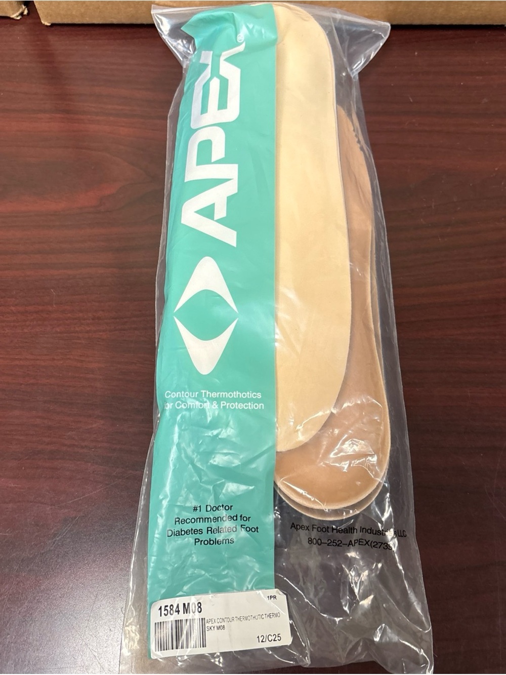 2x APEX M08 Contour Thermothotic Thermo Sky Diabetic Gel Insoles Men Size 12 Lot